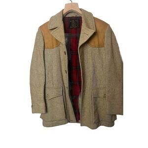 VINTAGE Derek Rayne Guild LTD 100% WOOL Sport Coat Jacket Beige Men’s Sz 38